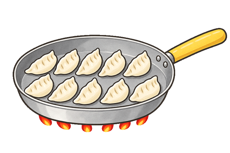 餃子を並べる